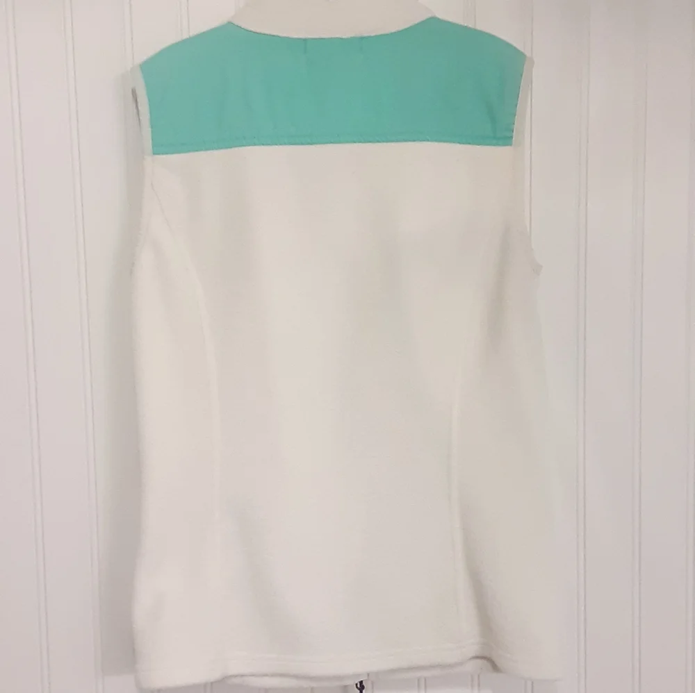 Vineyard Vines XXS fleece vest white and aqua - Picture 12 of 13